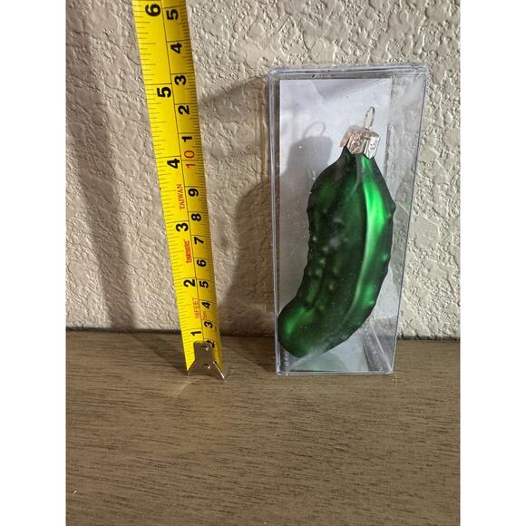 Vitbis Glass Christmas Pickle Ornament Made In Poland 4" Hand Blown Christmas - Picture 2 of 3